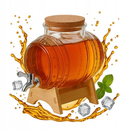 Bimberek Ananasserie - Glazen Vat - 3L - Met Kraan en Kurk - Bambus Standard
