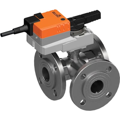 Belimo 3-Weg Regelklep DN40 Flens Kvs16 100-240VAC 90s 2/3-Punt 10Nm IP54 SPDT R7040R16-B3/NR230A-S