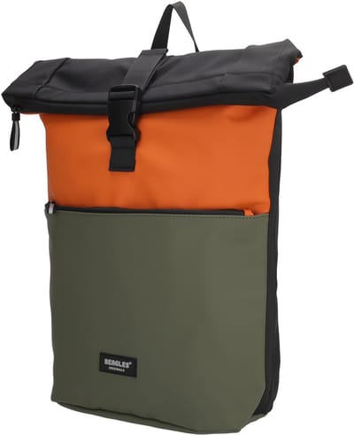 Beagles Originals Multicolor Waterdichte Rugzak 15,6 inch - Weersbestendig - Werk School Universiteit - Oranje
