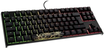 Compact Mechanisch Gaming Toetsenbord TKL (Tenkeyless) met Bruine Switches en RGB Verlichting - Zwart