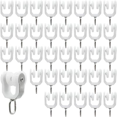 Solidchoice - 36 Stuks RVS Gordijnrail Glijders