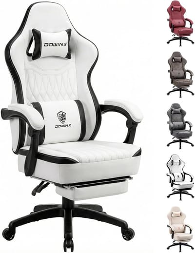 Ergonomische Gaming Stoel met Voetensteun en Lendesteun