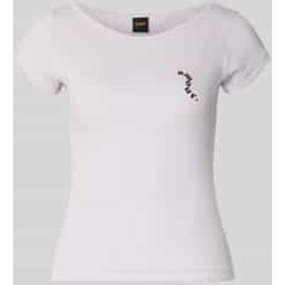 Slim fit T-shirt van katoenmix Model 'C_Etine'