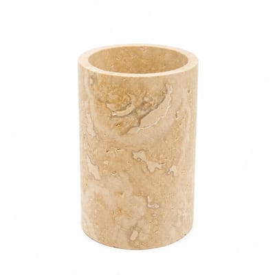 Marmoree - Travertin - Wijnkoeler - Wijnhouder - Beige - 18cm