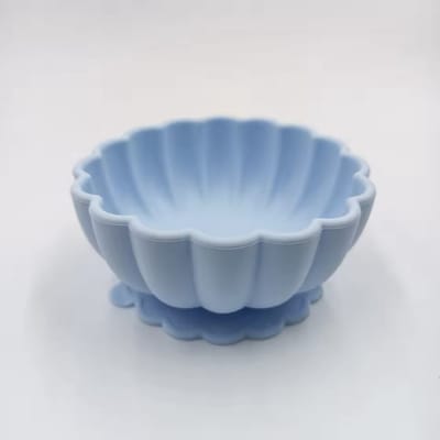 KimDo - Siliconen Schelpen Bakje - Blauw - Met zuignap - Bakje - Schaaltjes - kinderservies - Kom - Baby - Kraamcadeau - Kind