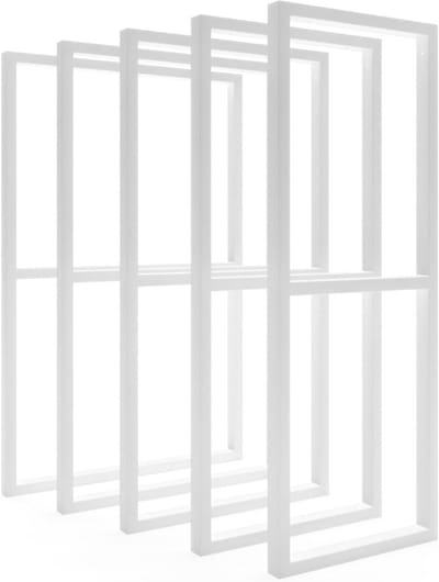 Dubbel Onderstel Wastafel - Set van 2 Poten voor Wastafelmeubel - Wit, 40 cm Hoog