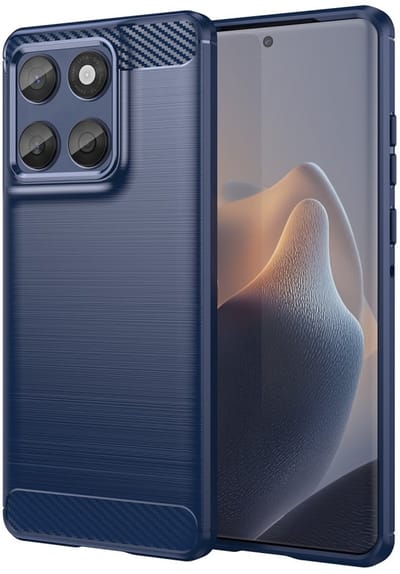Coverup Hoesje - Geschikt voor Motorola Edge 60 / 60 Fusion Hoesje - Coverup Armor Brushed TPU Back Cover - Blauw