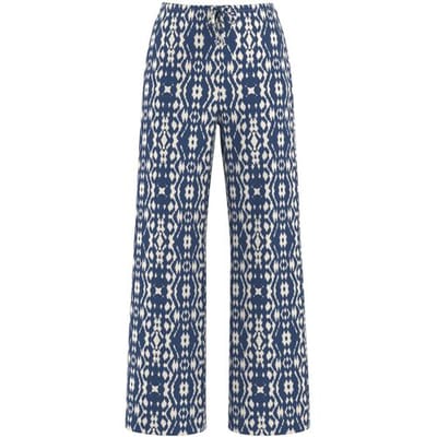 ESMARA Satijnen dames wide leg broek (Blauw, XS (32/34))