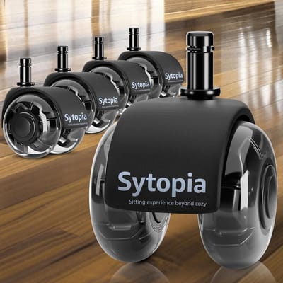 Bürostuhl Rollen 10 mm x 22 mm - Super Leise en Geschikt voor Alle Vloeren - 5er Set