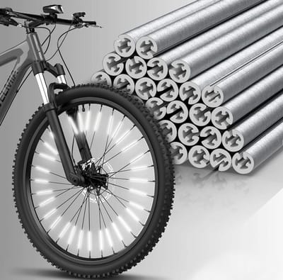 Rieba® Spaakreflectoren 72 Stuks - Spaakversiering Fiets - Set Reflectoren - Spaakreflectie - Extra Veilig - Kinderfiets - Volwassenen - Spaakverlichting - Zilverkleurig