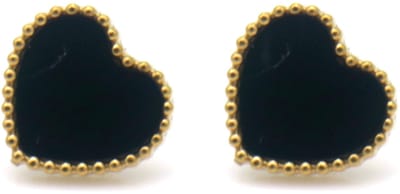 Oorbellen - RVS - hartjes - goudkleurig - 1x1.2cm - dames - subtiel - tijdloos - cadeau - sieraden – valentijn – cadeau