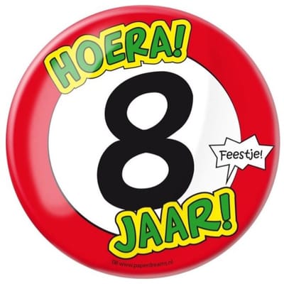 Paperdreams - Button XL - 8 Jaar