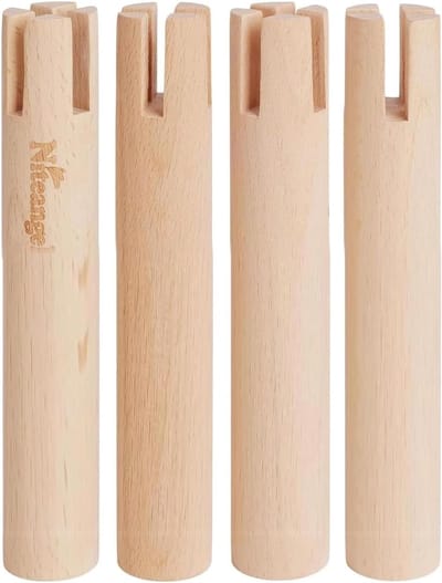 Set van 4 beukenhouten stelten voor het veilig verhogen van een multi-chamber maze huis, 15 cm hoog, ideaal voor knaagdieren en huisdieren