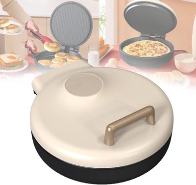 Aanrecht Pizza Maker - Pannenkoeken Maker - Snelle Maaltijden Bereiden - Dubbelzijdige Verwarming - 1500W - Zwart