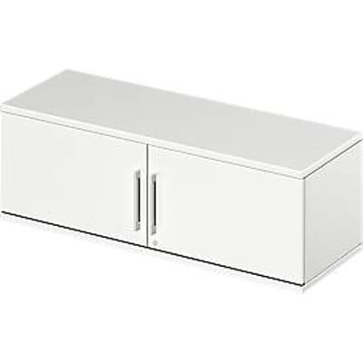 Schäfer Shop Genius Opzetvleugeldeurkast TETRIS WOOD, 1 ordnerhoogte, B 1200 x H 400 mm, wit