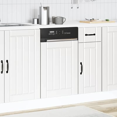 vidaXL - Vaatwaspaneel - Lucca - bewerkt - hout - wit