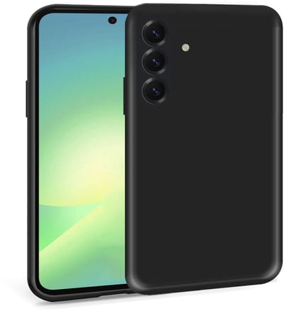 ChiGuard Hoesje Geschikt voor Samsung A56 / A36 - Hoesje- Suède Back Cover Case Zwart