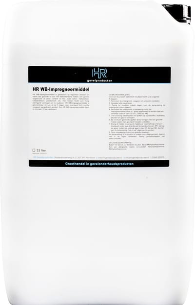 HR WB Impregneermiddel 25 liter - 10 jaar duurzame bescherming - Gevel impregneermiddel op waterbasis - Impregneermiddel voor buitenmuur en gevel
