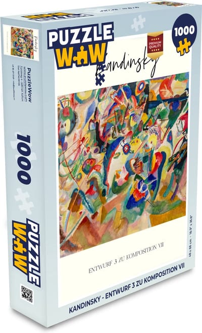 Puzzel Kandinsky - Entwurf 3 zu komposition VII - Legpuzzel - Puzzel 1000 stukjes volwassenen