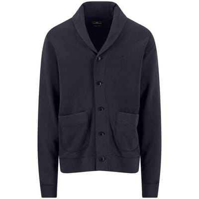 Fynch-Hatton Vest Sweat Jacket Garment Dyed Navy / male