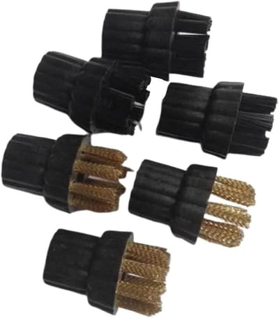Stoomreiniger Borstelkop - Mopaccessoires Vervanging - Hardnekkig Vuil Verwijderen - Messing en Nylon Combinatie - 4 x 3 cm