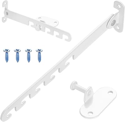 Set van Raamkantelregelaars zonder Boren, Raambeveiliging voor Katten, 14 cm, Veiligheid, Raamlock, Dierenbescherming, Wit