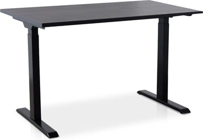 Zit-sta bureau snelslinger verstelbaar - MRC FAST FLEX | 120 x 80 cm | frame zwart - blad zwart eiken