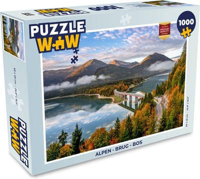 Puzzel Alpen - Brug - Bos - Legpuzzel - Puzzel 1000 stukjes volwassenen