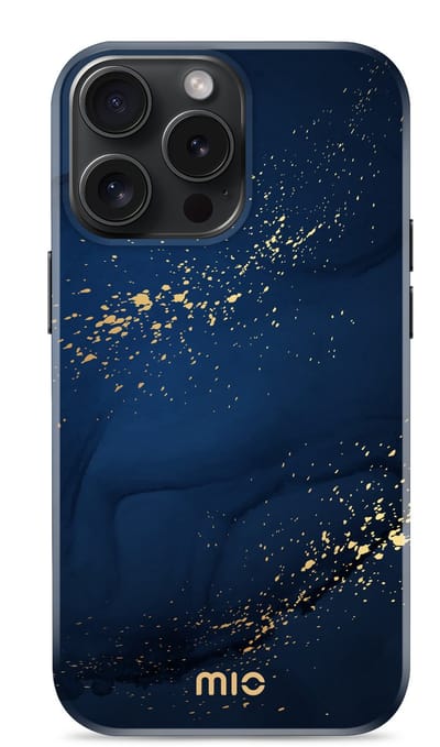 Mio by Mobilize Hoesje geschikt voor Apple iPhone 15 Pro MagSafe Telefoonhoesje Hardcase | Mio by Mobilize Backcover | Geschikt voor MagSafe | Geschikt voor Draadloos Opladen met Magnetische Ring | Geschikt voor MagSafe Case - Midnight Sparkle |