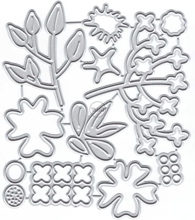 Snijmatrijs Set - Papier Stans - Kaarten Maken - Koolstofstaal - 1 Set - Zilver