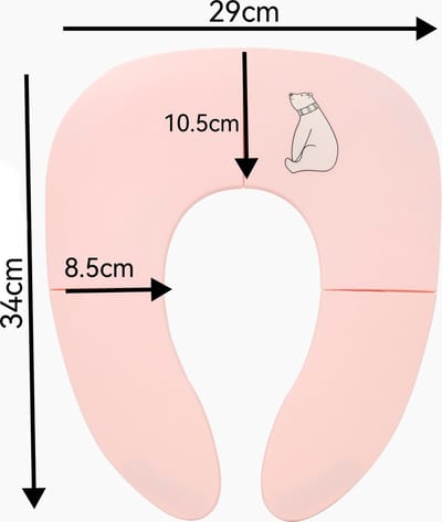 Kinder WC (roze) Bril Opvouwbaar Licht ontwerp hygiënisch voor onderweg WC Bril voor zindelijkheidstraining Makkelijk mee te nemen gratis tasje bijgeleverd