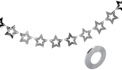 Sterren Slinger Zilver - 3 Meter - Kerstversiering - Kerstdecoratie Voor Binnen - Oud En Nieuw - Bruiloft Decoratie - Feestversiering