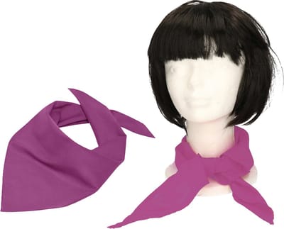 Myrtle Beach Verkleed bandana/sjaaltje - 2x - paars - kleuren thema/teams - Carnaval accessoires