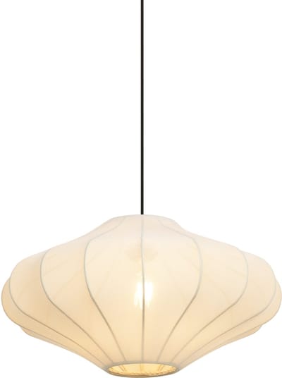 QAZQA plu - Japandi Hanglamp - 1 lichts - Ø 50 cm - Crème - Woonkamer | Slaapkamer | Keuken