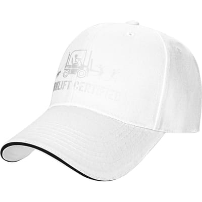 Casquette de baseball certifiée chariot élévateur Sun pour hommes et femmes, design hip hop, protection solaire, streetwear, chasse, camping, casquettes de baseball One Size