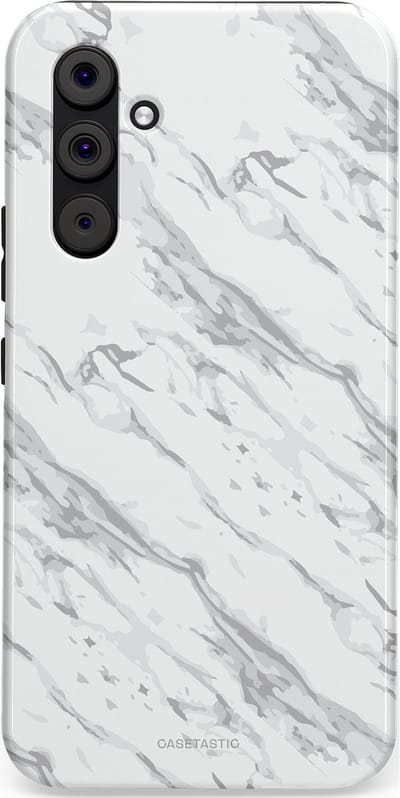 Casetastic hoesje geschikt voor Samsung Galaxy A54 (2023) 5G - Dubbellaagse bescherming - Arctisch Marmer - Fashion Case - Wit Lichtgrijs