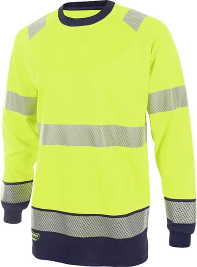 Beeswift HiVis Longsleeve - Geel/Marineblauw - Maat L