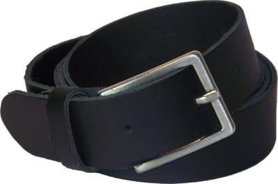 100% Leren Riem, 3 cm. Breed, maat 115 cm. Totale lengte 130cm zwart.