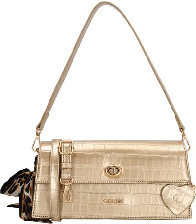 Charm London Knightsbridge Schoudertas - Crossbody - Lak - Croco - Overslag - Goud
