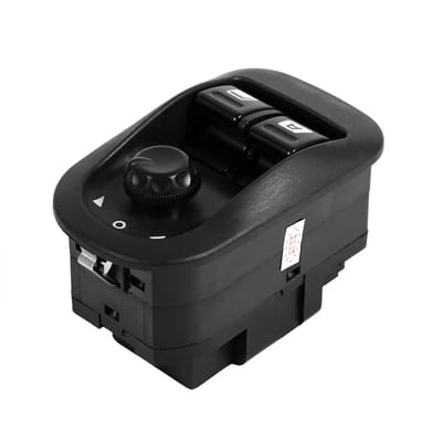 Solidchoice - Dailygoody - Knop Elektrische Raamheffer - Professionele Zijspiegelschakelaar - Hoogwaardige duurzaamheid - Zwart - Geschikt voor Citroen 206 - Perfec...
