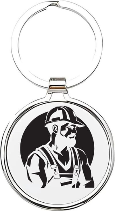 Akyol - bouwvakkers Sleutelhanger - Bouwvakker - de beste bouwvakker - werken in de bouw - loodgieters - bouwer - bouvakarbeider - werkman - klusjesman - cadeau voor iemand die in de bouw werkt - 4 x 7,5 CM