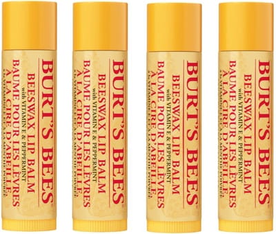 BURT'S BEES - Lip Balm Beeswax - 4 Pak