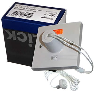 Douche Trekschakelaar Pull Cord Schakelaar 45 Amp met Neon Indicator
