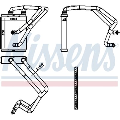 Warmtewisselaar, interieur verwarming NISSENS 707174