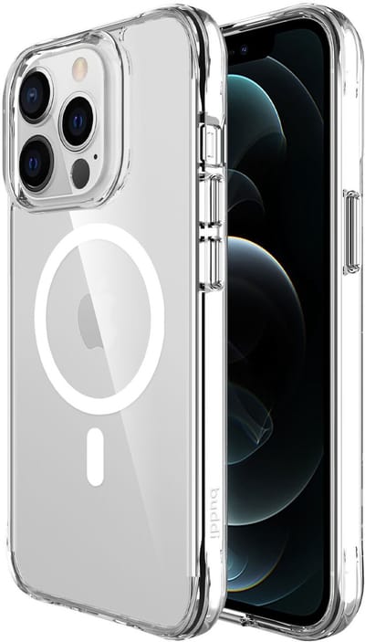 Buddi Core - Hoesje Geschikt voor Apple iPhone 13 Pro - Compatibel met MagSafe - Back Cover met Magneet - Doorzichtige Telefoonhoes - Beschermhoes - Transparant