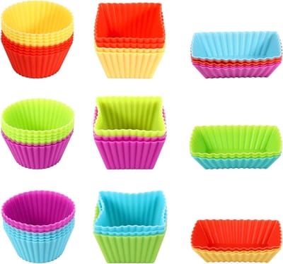 40 Stuks Silicone Lunch Box Scheidingswanden en Cupcakevormpjes voor Kinderen, Ideaal voor Bento Lunch en Bakaccessoires