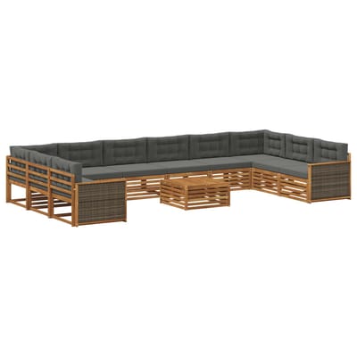 vidaXL - Sofa-Sets - 11 - st - Massief - Acacia - Hout
