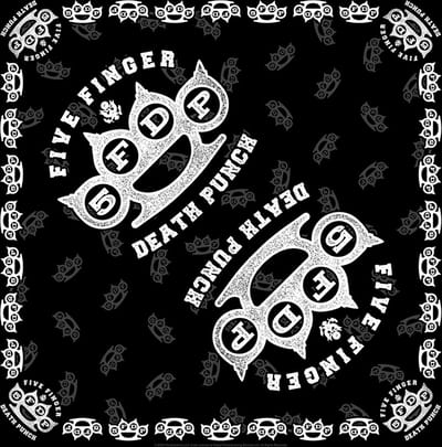 Five Finger Death Punch - Knuckles Bandana - Zwart