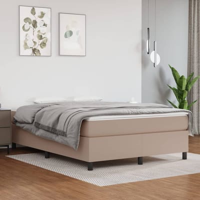vidaXL - Bedframe - kunstleer - cappuccinokleurig - 140x190 - cm