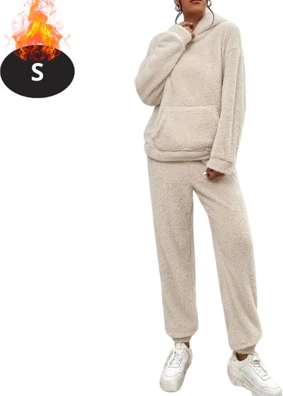 Nivard Joggingpak - Huispak - Volwassenen - Trainingspak - Comfortabel - Joggingsbroek - Tracksuit - Dames - Abrikoos - S